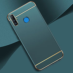 Luxury Metal Frame and Plastic Back Cover Case M01 for Realme C3 Sky Blue