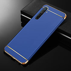 Luxury Metal Frame and Plastic Back Cover Case M01 for Realme X2 Blue