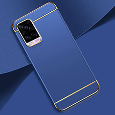Luxury Metal Frame and Plastic Back Cover Case M01 for Vivo V20 Pro 5G Blue