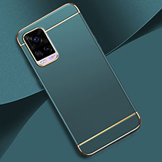 Luxury Metal Frame and Plastic Back Cover Case M01 for Vivo V20 Pro 5G Sky Blue