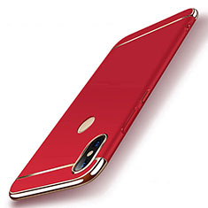 Luxury Metal Frame and Plastic Back Cover Case M01 for Xiaomi Mi 8 Red