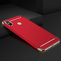 Luxury Metal Frame and Plastic Back Cover Case M01 for Xiaomi Mi Max 3 Red