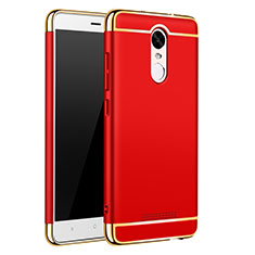 Luxury Metal Frame and Plastic Back Cover Case M01 for Xiaomi Redmi Note 3 MediaTek Red