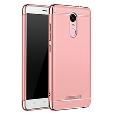 Luxury Metal Frame and Plastic Back Cover Case M01 for Xiaomi Redmi Note 3 MediaTek Rose Gold