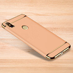 Luxury Metal Frame and Plastic Back Cover Case M01 for Xiaomi Redmi Note 6 Pro Gold