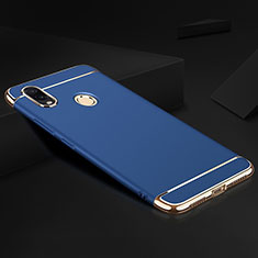 Luxury Metal Frame and Plastic Back Cover Case M01 for Xiaomi Redmi Note 7 Pro Blue
