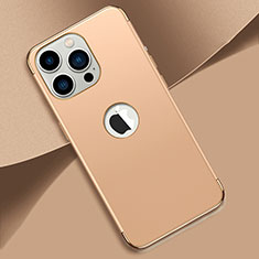 Luxury Metal Frame and Plastic Back Cover Case M02 for Apple iPhone 13 Pro Gold