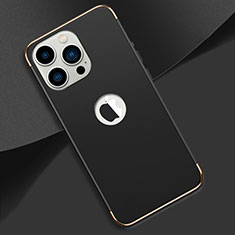 Luxury Metal Frame and Plastic Back Cover Case M02 for Apple iPhone 13 Pro Max Black