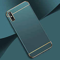 Luxury Metal Frame and Plastic Back Cover Case M02 for Huawei Enjoy 10e Sky Blue
