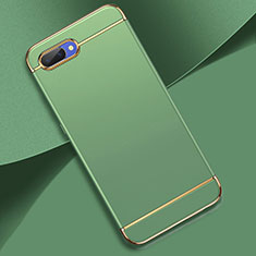 Luxury Metal Frame and Plastic Back Cover Case M02 for Oppo A12e Matcha Green