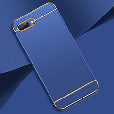 Luxury Metal Frame and Plastic Back Cover Case M02 for Oppo AX5 Blue