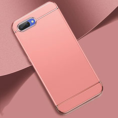 Luxury Metal Frame and Plastic Back Cover Case M02 for Oppo AX5 Rose Gold