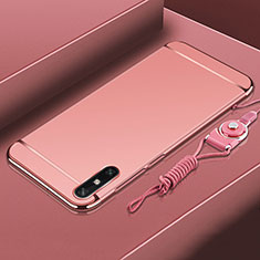 Luxury Metal Frame and Plastic Back Cover Case M03 for Huawei Enjoy 10e Rose Gold