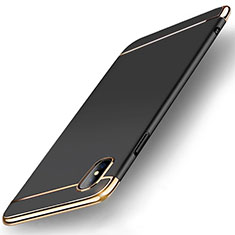 Luxury Metal Frame and Plastic Back Cover Case M05 for Apple iPhone X Black