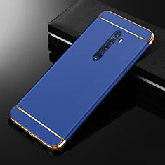 Luxury Metal Frame and Plastic Back Cover Case M05 for Oppo Reno2 Blue