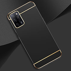 Luxury Metal Frame and Plastic Back Cover Case P02 for Oppo A53s 5G Black