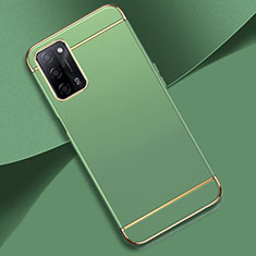 Luxury Metal Frame and Plastic Back Cover Case P02 for Oppo A56 5G Matcha Green
