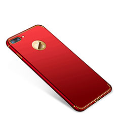 Luxury Metal Frame and Plastic Back Cover Case T01 for Apple iPhone 8 Plus Red