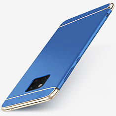 Luxury Metal Frame and Plastic Back Cover Case T01 for Huawei Mate 20 Pro Blue