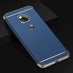 Luxury Metal Frame and Plastic Back Cover Case T01 for Huawei Mate 20 X 5G Blue