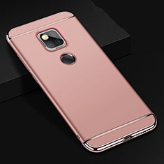 Luxury Metal Frame and Plastic Back Cover Case T01 for Huawei Mate 20 X 5G Rose Gold