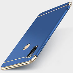 Luxury Metal Frame and Plastic Back Cover Case T01 for Huawei Nova 4e Blue