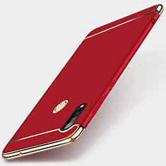 Luxury Metal Frame and Plastic Back Cover Case T01 for Huawei Nova 4e Red