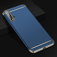 Luxury Metal Frame and Plastic Back Cover Case T01 for Huawei Nova 5 Pro Blue