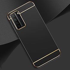 Luxury Metal Frame and Plastic Back Cover Case T01 for Huawei Nova 7 SE 5G Black