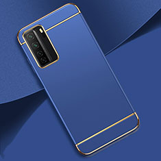 Luxury Metal Frame and Plastic Back Cover Case T01 for Huawei Nova 7 SE 5G Blue