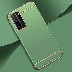 Luxury Metal Frame and Plastic Back Cover Case T01 for Huawei Nova 7 SE 5G Cyan