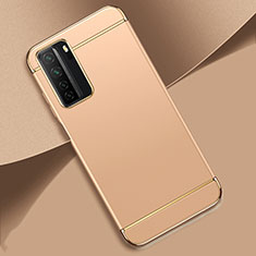 Luxury Metal Frame and Plastic Back Cover Case T01 for Huawei Nova 7 SE 5G Gold