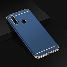Luxury Metal Frame and Plastic Back Cover Case T01 for Huawei P20 Lite (2019) Blue