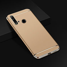 Luxury Metal Frame and Plastic Back Cover Case T01 for Huawei P20 Lite (2019) Gold