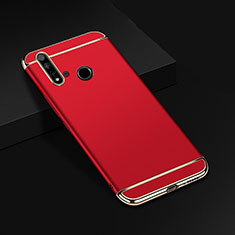 Luxury Metal Frame and Plastic Back Cover Case T01 for Huawei P20 Lite (2019) Red