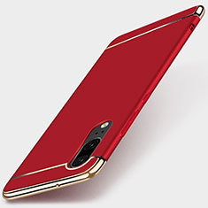 Luxury Metal Frame and Plastic Back Cover Case T01 for Huawei P20 Red