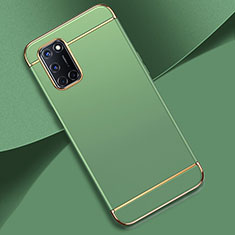 Luxury Metal Frame and Plastic Back Cover Case T01 for Oppo A72 Cyan