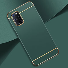 Luxury Metal Frame and Plastic Back Cover Case T01 for Oppo A72 Green