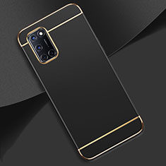 Luxury Metal Frame and Plastic Back Cover Case T01 for Oppo A92 Black