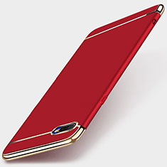 Luxury Metal Frame and Plastic Back Cover Case T01 for Oppo K1 Red