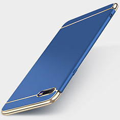 Luxury Metal Frame and Plastic Back Cover Case T01 for Oppo RX17 Neo Blue