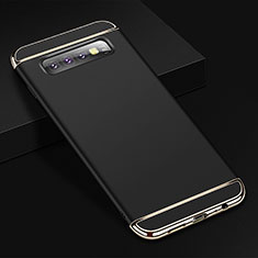 Luxury Metal Frame and Plastic Back Cover Case T01 for Samsung Galaxy S10 Black