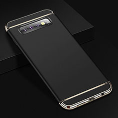 Luxury Metal Frame and Plastic Back Cover Case T01 for Samsung Galaxy S10 Plus Black