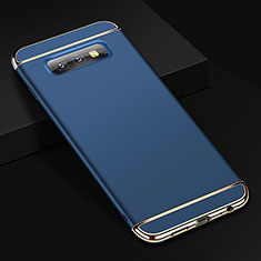 Luxury Metal Frame and Plastic Back Cover Case T01 for Samsung Galaxy S10e Blue