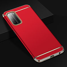 Luxury Metal Frame and Plastic Back Cover Case T02 for Huawei Nova 7 SE 5G Red