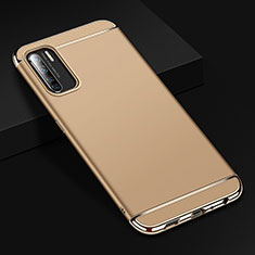 Luxury Metal Frame and Plastic Back Cover Case T02 for Oppo F15 Gold