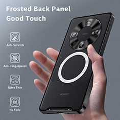 Luxury Metal Frame and Plastic Back Cover Case with Mag-Safe Magnetic for Huawei Mate 60 Pro Black