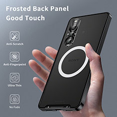 Luxury Metal Frame and Plastic Back Cover Case with Mag-Safe Magnetic LK1 for Sony Xperia 10 V Black