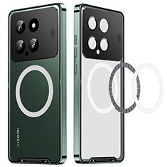 Luxury Metal Frame and Plastic Back Cover Case with Mag-Safe Magnetic LK1 for Xiaomi Mi 14 5G Green