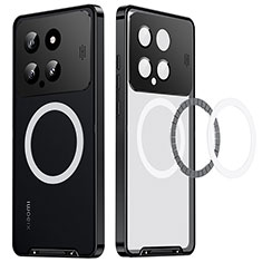 Luxury Metal Frame and Plastic Back Cover Case with Mag-Safe Magnetic LK1 for Xiaomi Mi 14 Pro 5G Black
